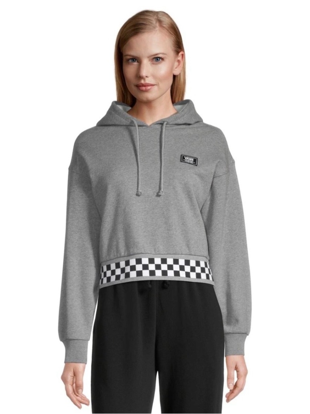 Vans Women's Boom Boom 88 Cropped Hoodie, Cotton Blend, Oversized
